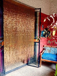 California Antique Glass Room Divider