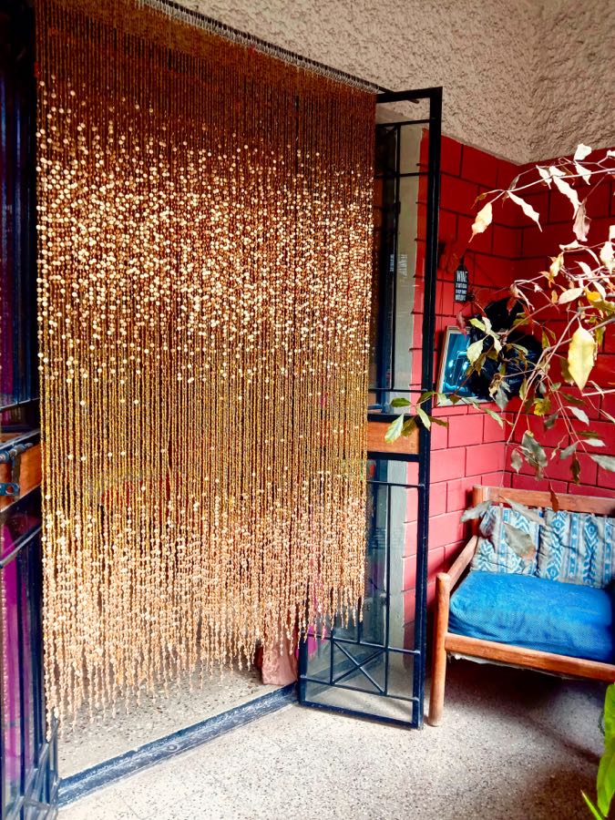 San Fran Colorful Door Beads Curtain California Antique Glass Room Divider