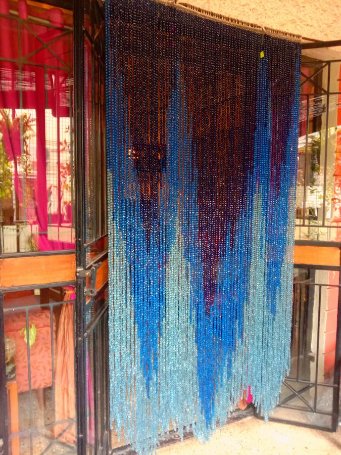 New York Ombre Blue Acrylic Crystal Beaded Room Divider 6 Glass Bead Curtain