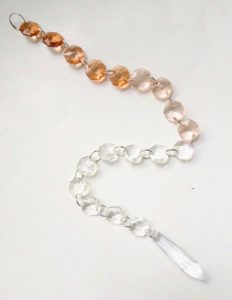 Ombre Amber Topaz Crystal Beaded String