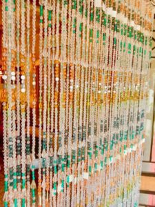 Pastel Coloured Living Room Beaded Curtain