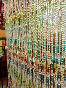 Bay Window Beaded Divider In Pastel Shades