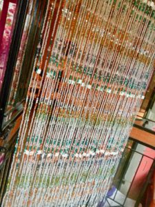 Beautiful Pastel And White Shades Beaded String Curtain