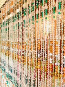 Champagne Peach Blue Green Pastels On White Buy Beautiful Beads Curtain