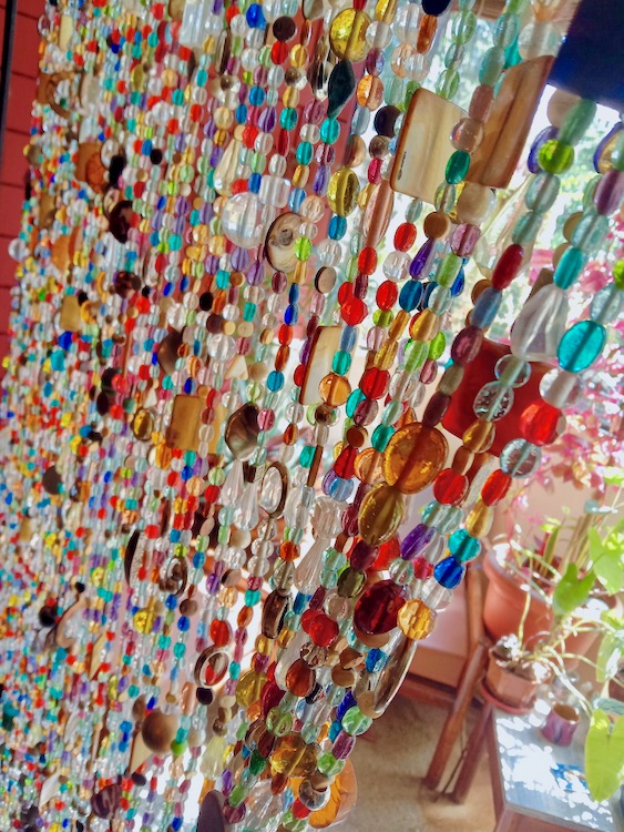 Eclectic Beaded Curtain Bright Colourful Glass Beads Curtain