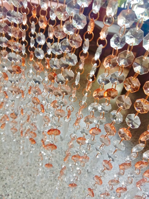 Restaurant Beaded Room Divider Off-White Room Divider