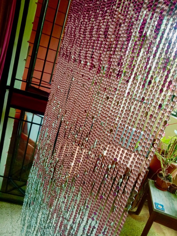 Purple Glass Beaded Room Divider Interior Design Room Divider