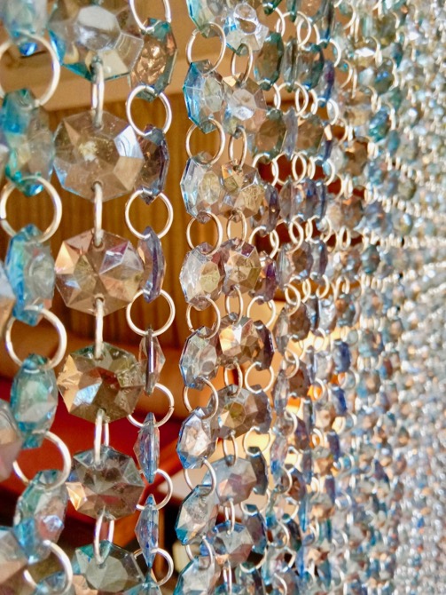 Interior Blue Bead Curtain Grey Blue Color Crystal Bead Curtain Doorway