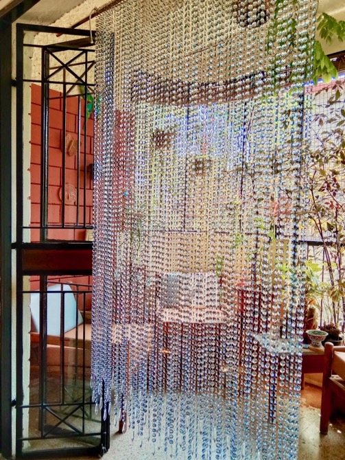 Interior Blue Bead Curtain New York Living Room Blue Crystal Curtain