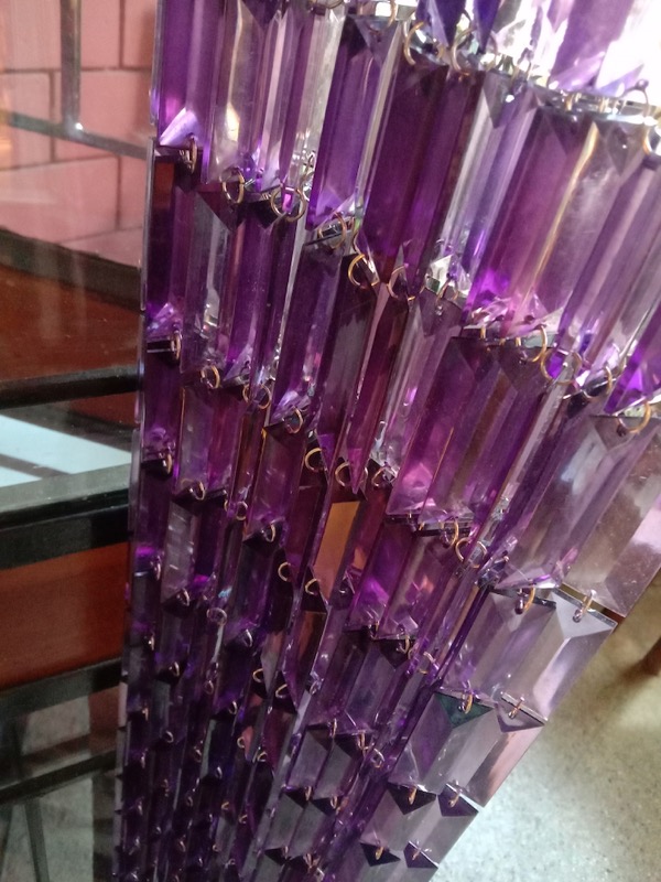 Chain Link Beaded Room Divider Purple Colour Beads