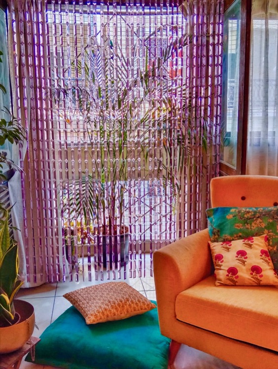 Chain Link Beaded Room Divider Restaurant Interior Design
