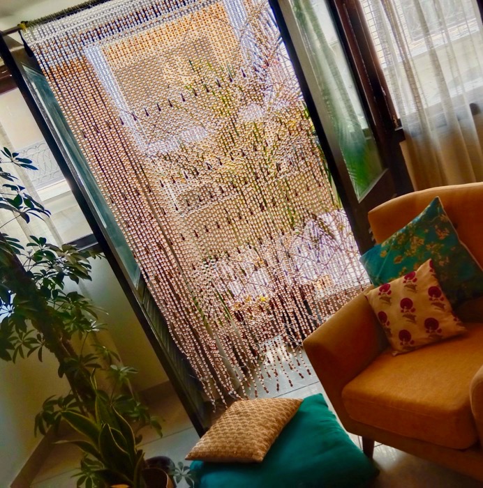 Interior Design Bead Curtain Gold Vintage Curtain