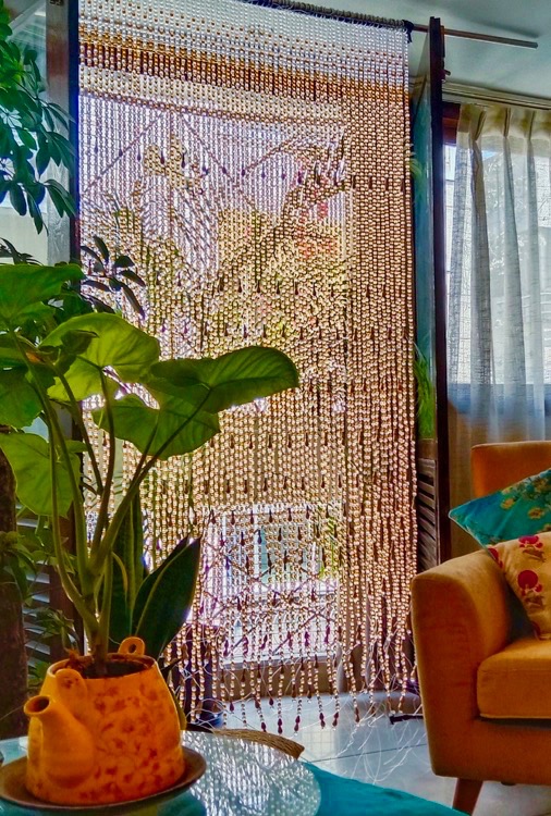 Interior Design Bead Curtain Interior Design Bead Curtain Topaz White Gold Drop