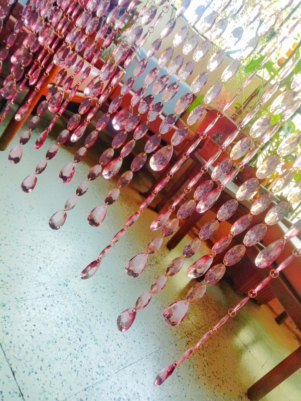Interior Design Pink Gold Crystal Beaded Curtain Luxury Room Separator For Hotel Interiors