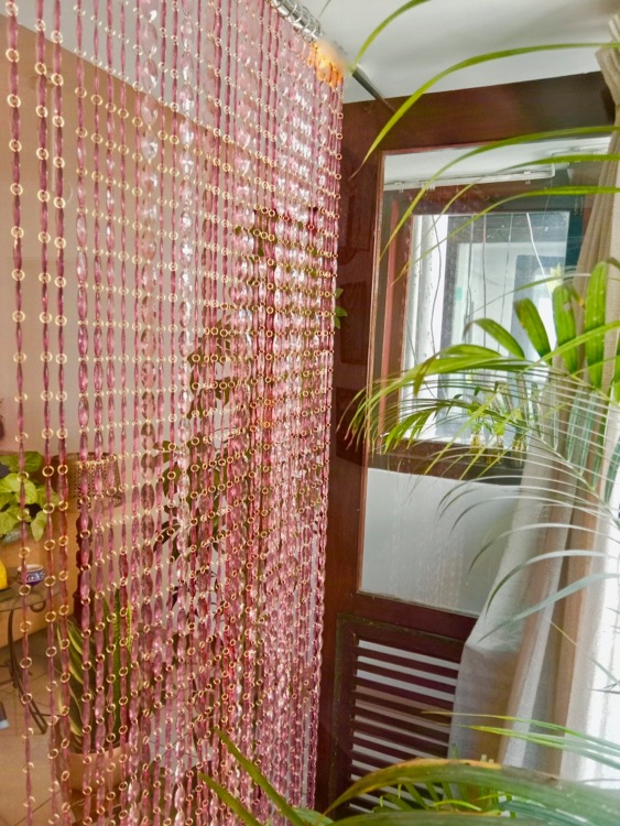 Interior Design Pink Gold Crystal Beaded Curtain Interior Design