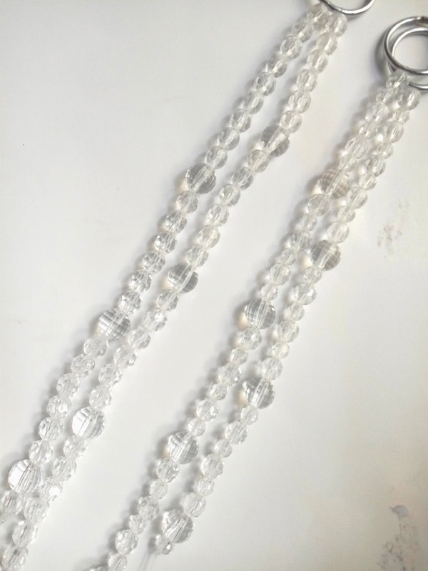 Door Curtains White Crystal Beads Door Curtain