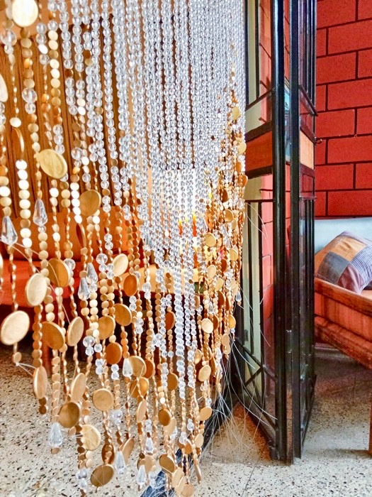 Vintage Bead Curtains Beaded Installation Softening Open Office Layout