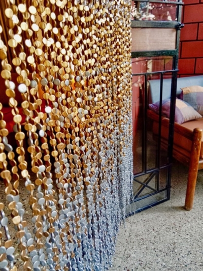 White Silver Gold Bead Curtain Styles Doorway Bead Curtains
