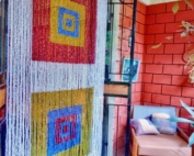 San Fran Colorful Door Beads Curtain Room Divider Partition