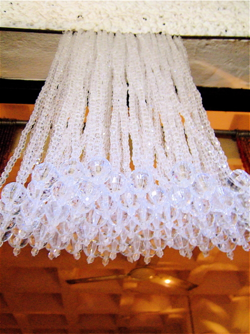 Bead Curtain Room Divider Decorative Hanging Installation In Luxury Residence