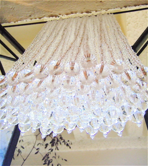 Decorative divider between dining and living spaces