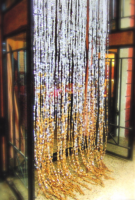 white silver gold bead curtain for room decor