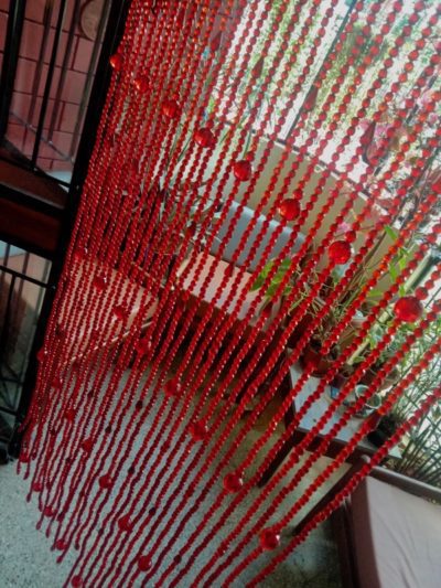 Buy Red Crystal Beaded Curtain For Interior Design Singapore Restobar Red Crystal Strings