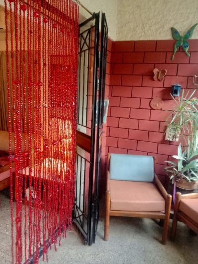 Indian home red crystal bead curtain for kitchen dining partition