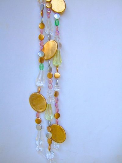 Buy Silver Hanging Sculpture Beautiful Sample String In Gold Silver Blue Pink For Beaded Room Divider