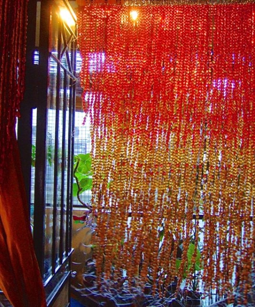 New York restaurant custom beaded curtains