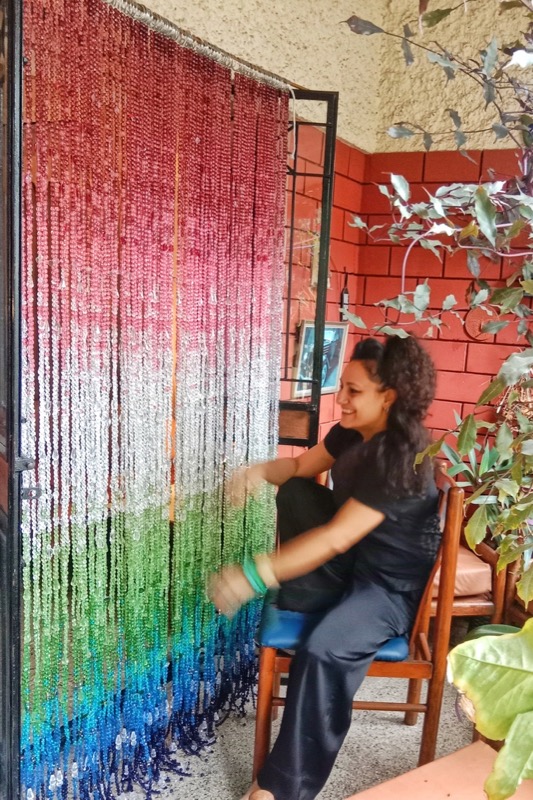 Botanical Glass Beaded Curtain For Door Beaded Curtain For Door