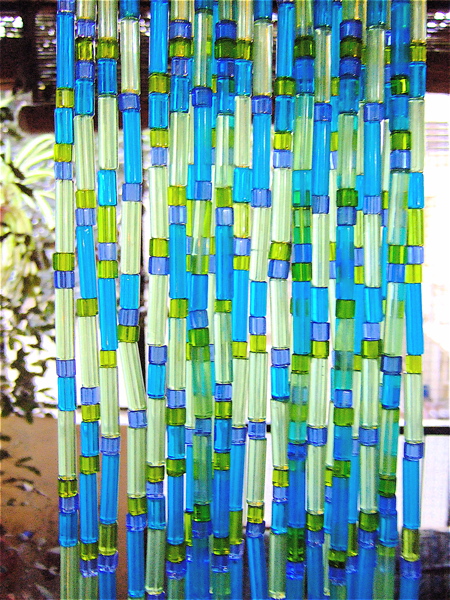 Blue Green Door Beads Curtain In Glass Bay Window Blue Green Glass Beads Strings