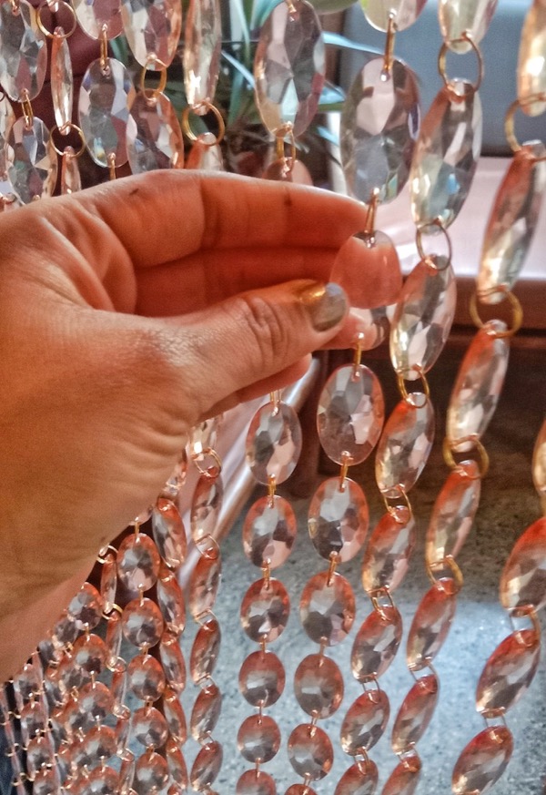 Amber Crystal Beaded Curtain Shop Online Crystal Beaded Curtain For Interior Design