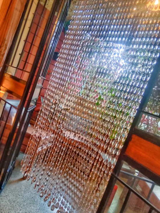 Amber Crystal Beaded Curtain Contemporary Room Separator With Shimmering Details